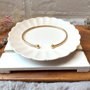 New Elegant Gold Thin Cuff Oval Bangle | 14k Gold Filled
